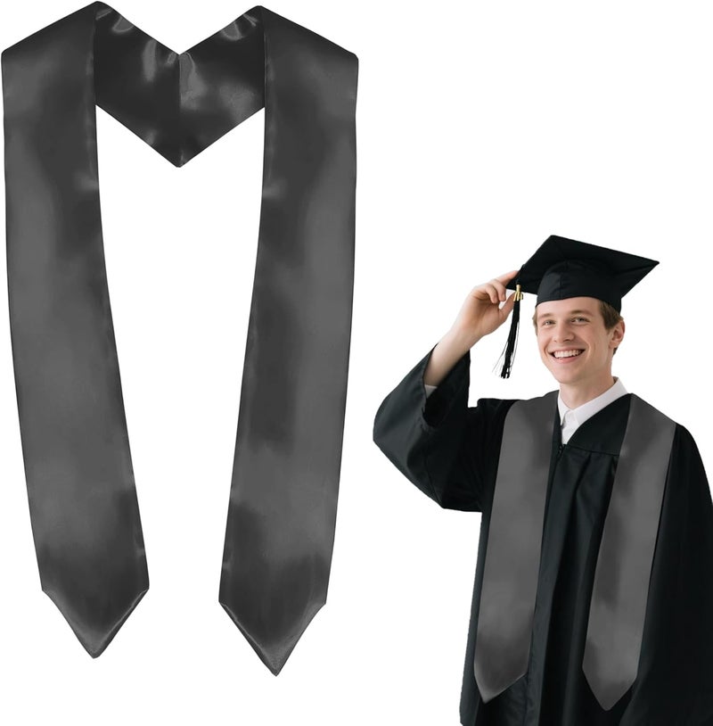 QOIUSO 72 Inch Plain Graduation Stole - Graduation Sash Class of 2025 With Classic Tips - Unisex Adult Honor Stole - Image 1